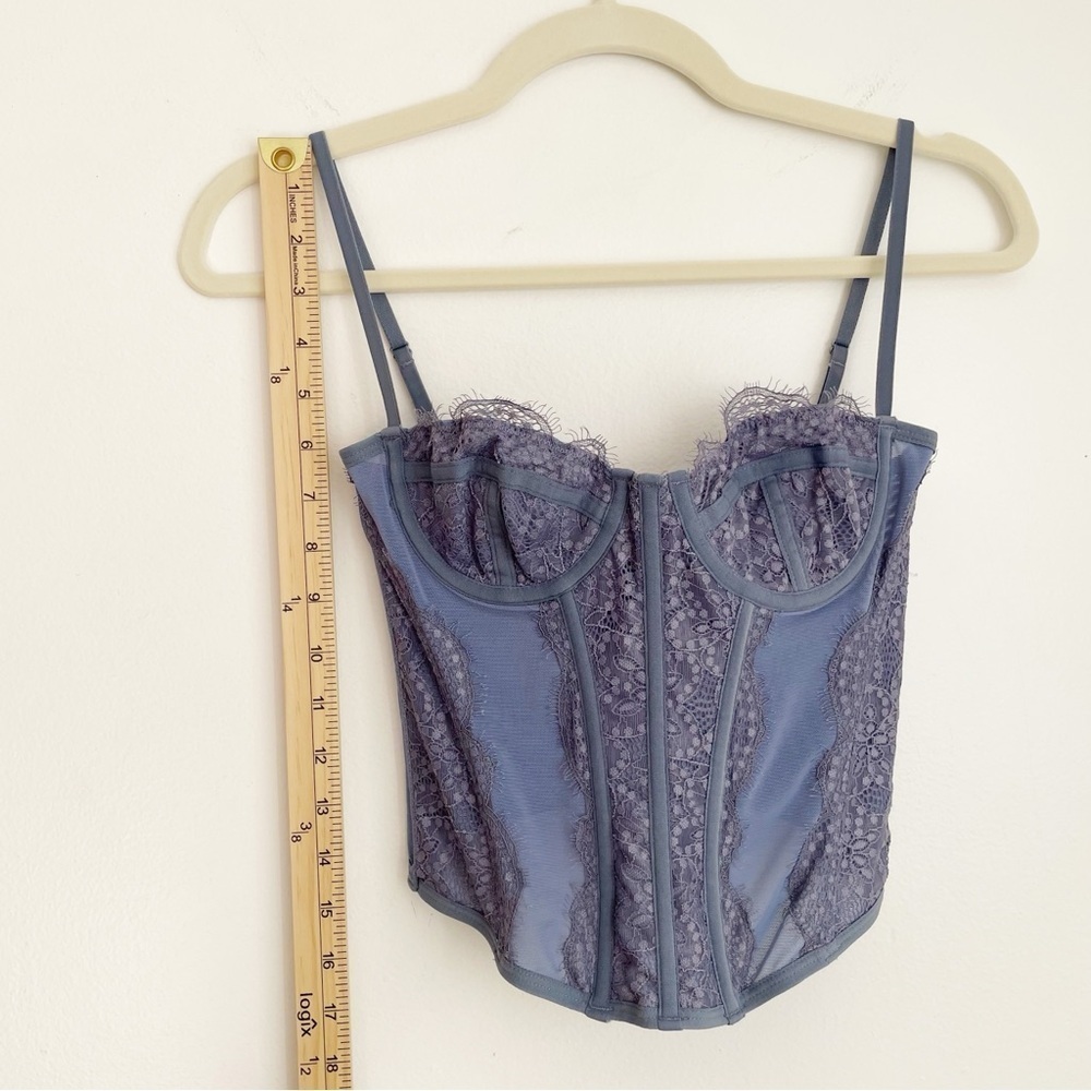 Urban outfitters coquette Corset fairy grunge lace blue lingerie ethereal small - Picture 10 of 13